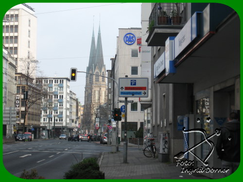 Oststrae mit Blick zur Marienkirchen kath.